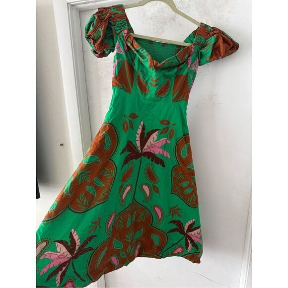 Anthropologie Maeve Puff-Sleeve Sweetheart Dress Size 8 - Picture 1 of 7